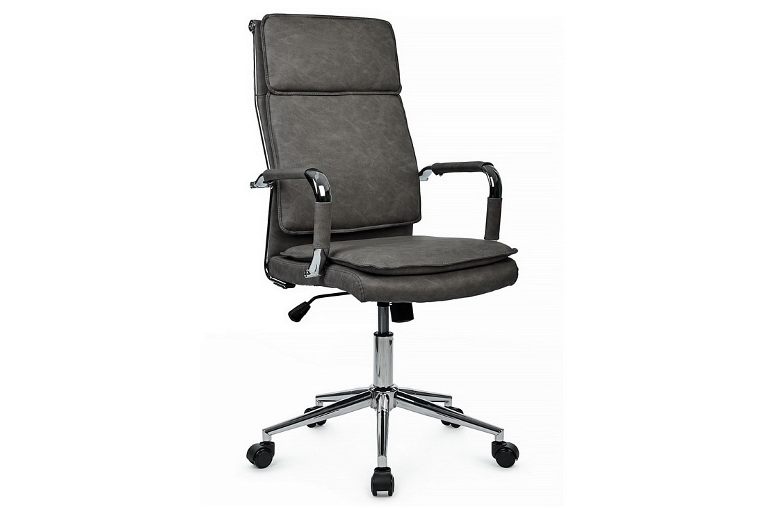 кресло руководителя rv chair dil 6018h серая экокожа фото